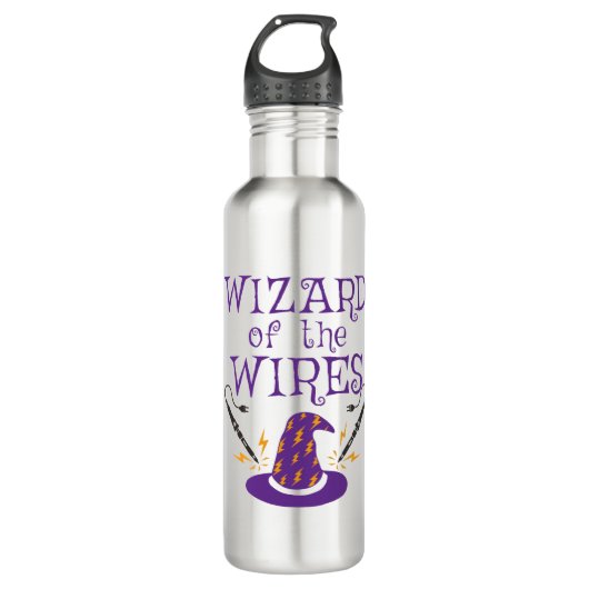 De Tovenaar van de elektricien van de Draden Waterfles (Voorkant)