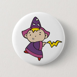 De Tovenaar van de jongen Ronde Button 5,7 Cm