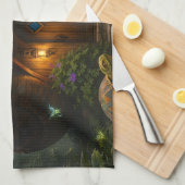 De tovenaar van de Shell betoverde fantasietheedoe Theedoek (Quarter Fold)