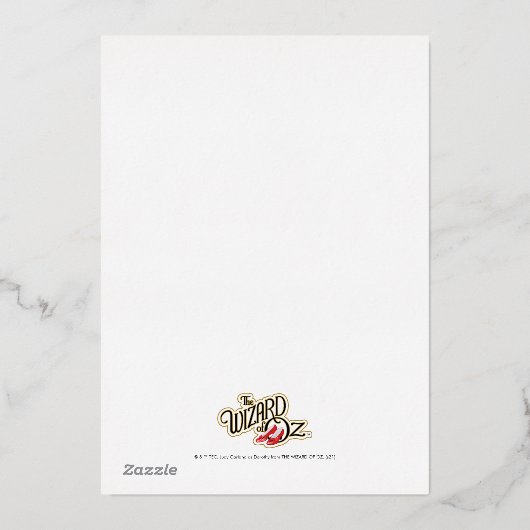 De tovenaar van de uitnodiging van Oz Birthday (Achterkant)
