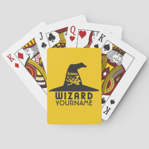 De Tovenaar van de wetenschap past kleurenspeelkaa Pokerkaarten