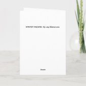 DE TOVENAAR VAN DE WINTER FEESTDAGEN KAART (Achterkant)
