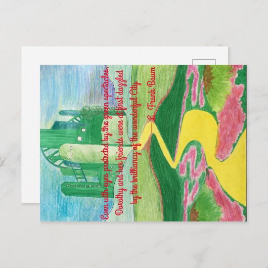 De tovenaar van Oz Art Briefkaart (Voorkant / Achterkant)