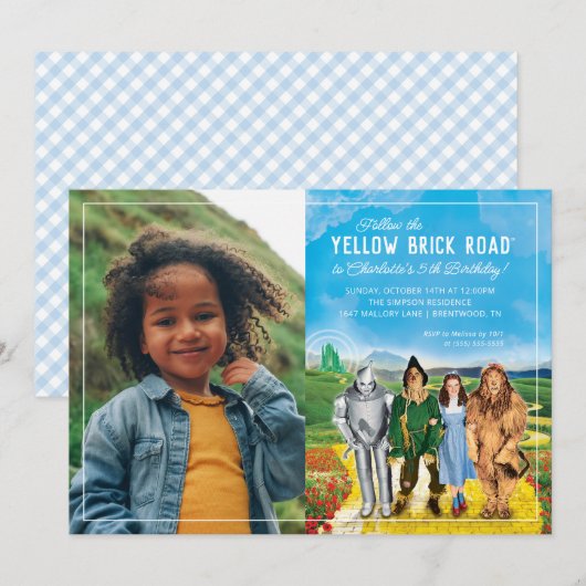 De Tovenaar van Oz Birthday - Foto Kaart (Voorkant / Achterkant)