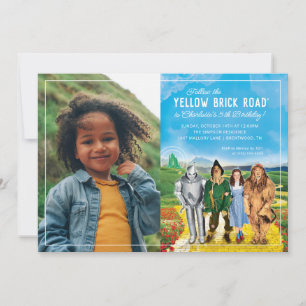 De Tovenaar van Oz Birthday - Foto Kaart