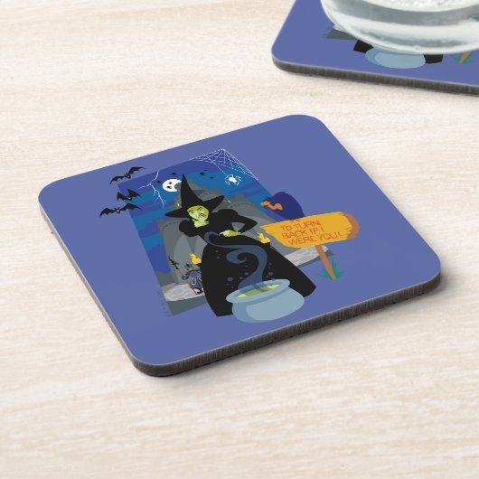 De Tovenaar van Oz™ | De goddeloze heks Bier Onderzetter (Linkerzijde)