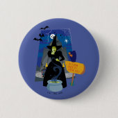 De Tovenaar van Oz™ | De goddeloze heks Ronde Button 5,7 Cm (Voorkant)