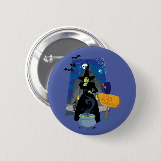 De Tovenaar van Oz™ | De goddeloze heks Ronde Button 5,7 Cm (Voorkant /achterkant)