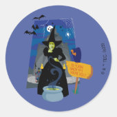 De Tovenaar van Oz™ | De goddeloze heks Ronde Sticker (Voorkant)