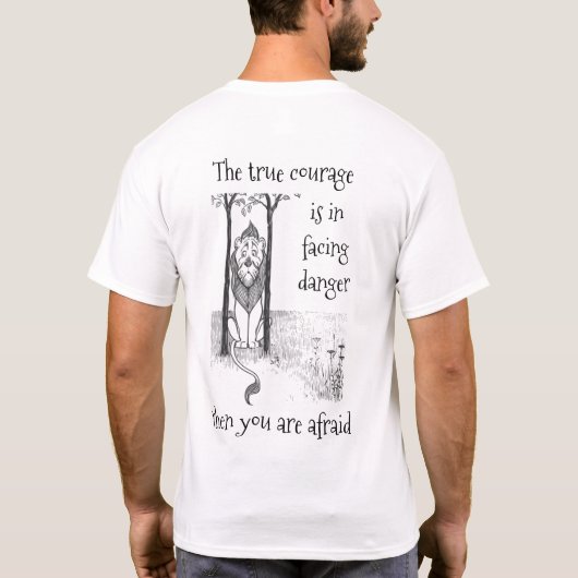 De Tovenaar van Oz - De ware moed T-shirt (Achterkant)