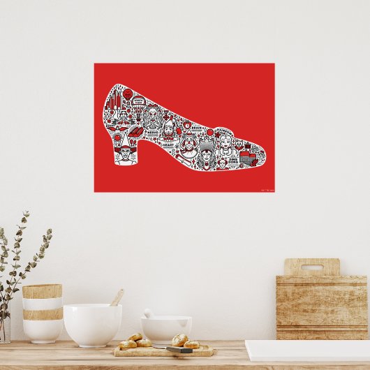 De tovenaar van Oz Doodle Art Poster (Keuken)