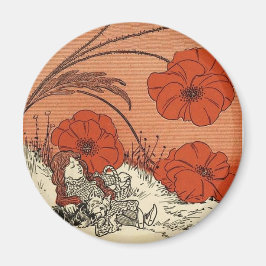 De Tovenaar van Oz Dorothy en Toto in de Poppies Magneet
