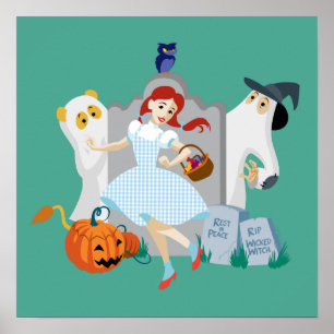 De Tovenaar van Oz™   Dorothy Halloween Happy Danc Poster