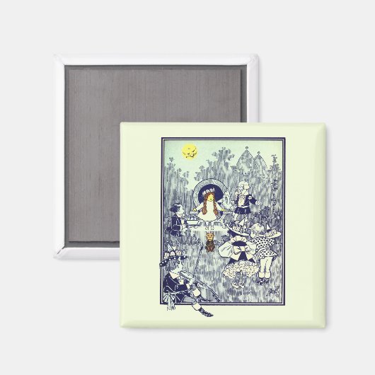 De  Tovenaar van Oz, Dorothy ontmoet de Münchkins Magneet (Voorkant / Achterkant)