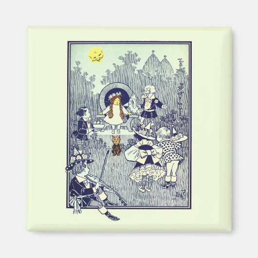 De  Tovenaar van Oz, Dorothy ontmoet de Münchkins Magneet (Voorkant)