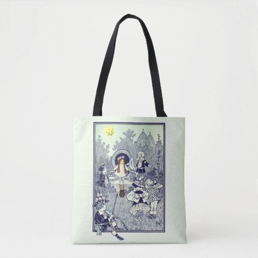 De Tovenaar van Oz, Dorothy ontmoet de Münchkins Tote Bag (Voorkant)