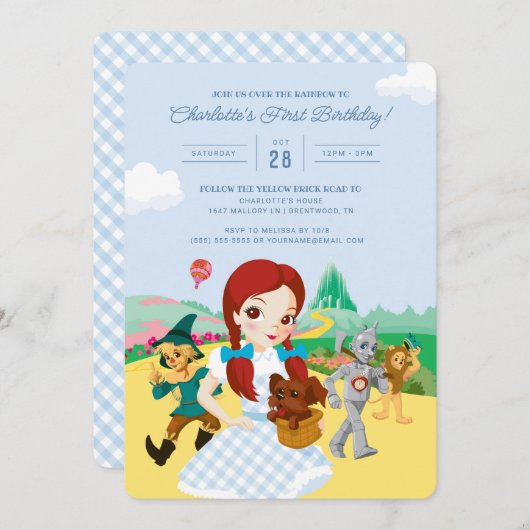 De Tovenaar van Oz Eerste Uitnodiging van de Dag v (Voorkant / Achterkant)