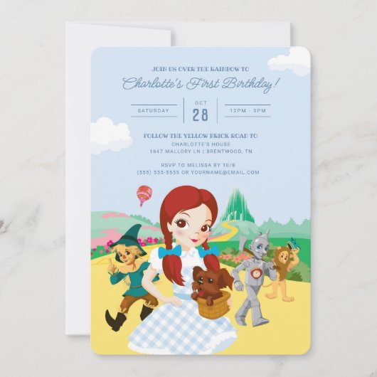 De Tovenaar van Oz Eerste Uitnodiging van de Dag v (Voorkant)