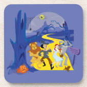 De Tovenaar van Oz™ | Halloween spookbos Bier Onderzetter (Voorkant)