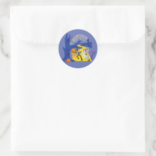 De Tovenaar van Oz™   Halloween spookbos Ronde Sticker