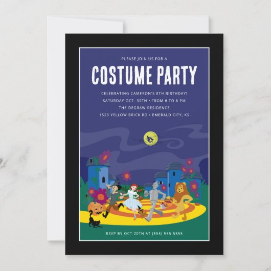 De Tovenaar van Oz Kostuum Verjaardagsfeestje Kaart (Voorkant)