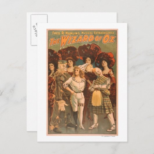 "De tovenaar van Oz" Musical Theater Poster #1 Briefkaart (Voorkant / Achterkant)