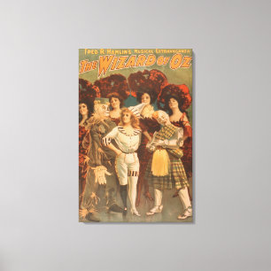 "De tovenaar van Oz" Musical Theater Poster #1 Canvas Afdruk