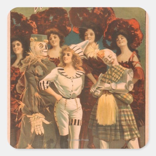 "De tovenaar van Oz" Musical Theater Poster #1 Vierkante Sticker (Voorkant)