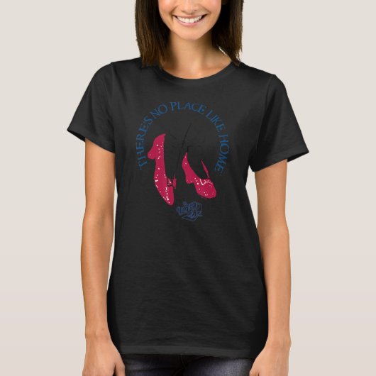 De tovenaar van Oz Ruby Slippers Geen plek zoals t T-shirt (Voorkant)