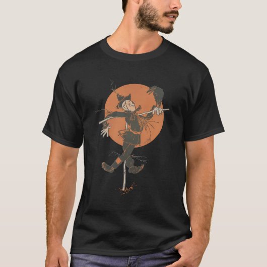 De Tovenaar van Oz T Shirt Art- Scarecrow Hallowee (Voorkant)