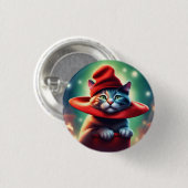 De tovenaarskat ronde button 3,2 cm (Voorkant /achterkant)