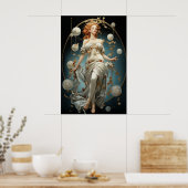 De tovenares en de bollen schilderij poster (Keuken)