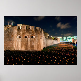 De Tower of London voorbij de verdieping van de sc Poster