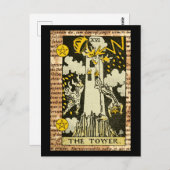 De tower Tarot Briefkaart (Voorkant / Achterkant)