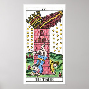 De tower Tarot-Kaart Poster