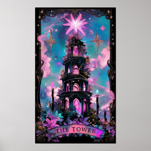 De Tower Tarot Kaart Witchy Poster