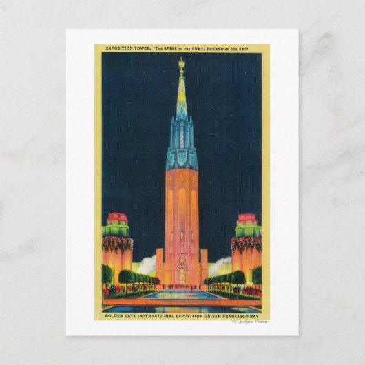 De Tower van de expositie, de Rand aan de Zon Briefkaart (Voorkant)