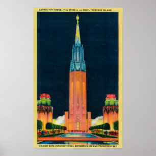 De Tower van de expositie, de Rand aan de Zon Poster