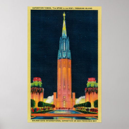 De Tower van de expositie, de Rand aan de Zon Poster (Voorkant)