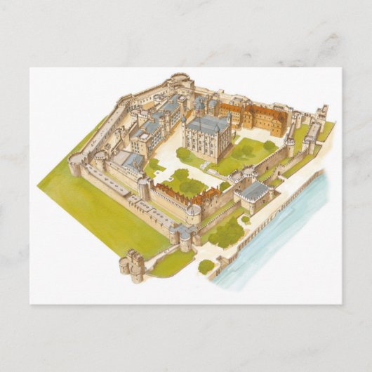 De Tower van Londen. Londen Briefkaart (Voorkant)
