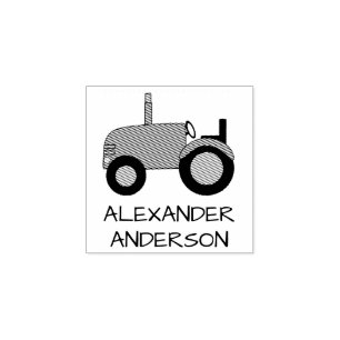 De tractor personaliseert rubberstempel