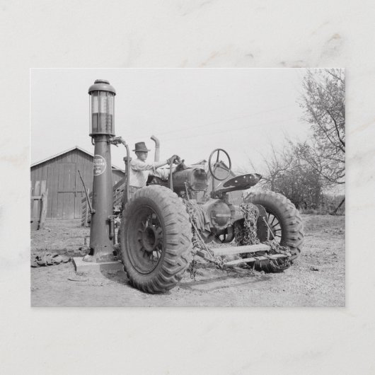 De Tractor Vullen, 1940 Briefkaart (Voorkant)