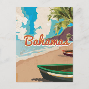 De traditionele Bahamas-reisdruk Briefkaart