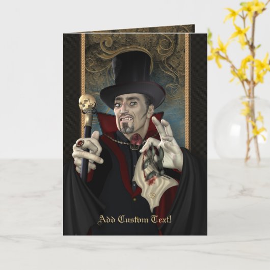 De traditionele Groeten & Notecards van de Vampier Kaart (Gele Bloem)