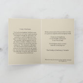 De traditionele Katholieke Deelneming van de Bedankkaart (Binnen)