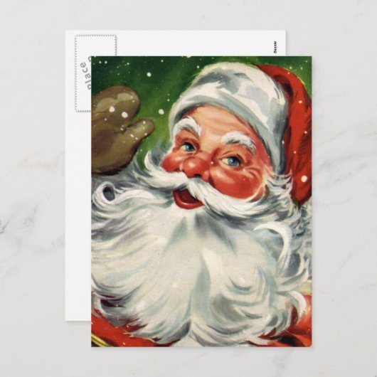 De "traditionele Kerstman van Kerstmis " Feestdagenkaart (Voorkant / Achterkant)