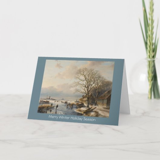 De traditionele Nieuwjaarskaart van het de Feestdagen Kaart (Voorkant)