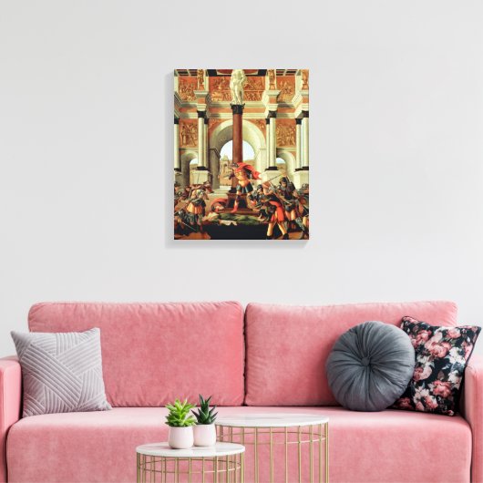 De tragedie van Lucpensiona door Sandro Botticelli Canvas Afdruk (Insitu (Woonkamer))
