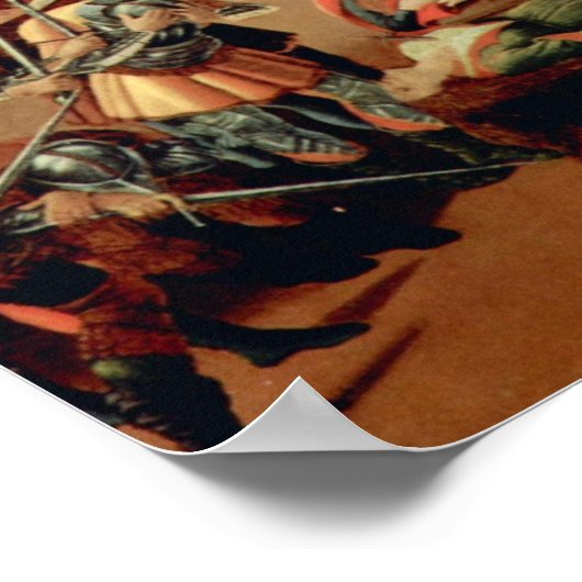 De tragedie van Lucpensiona door Sandro Botticelli Poster (Hoek)