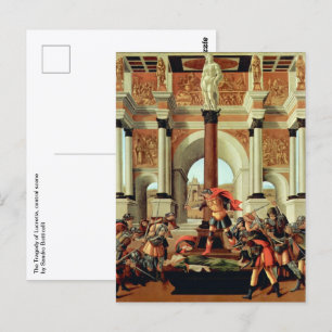 De tragedie van Lucretia door Sandro Botticelli Briefkaart